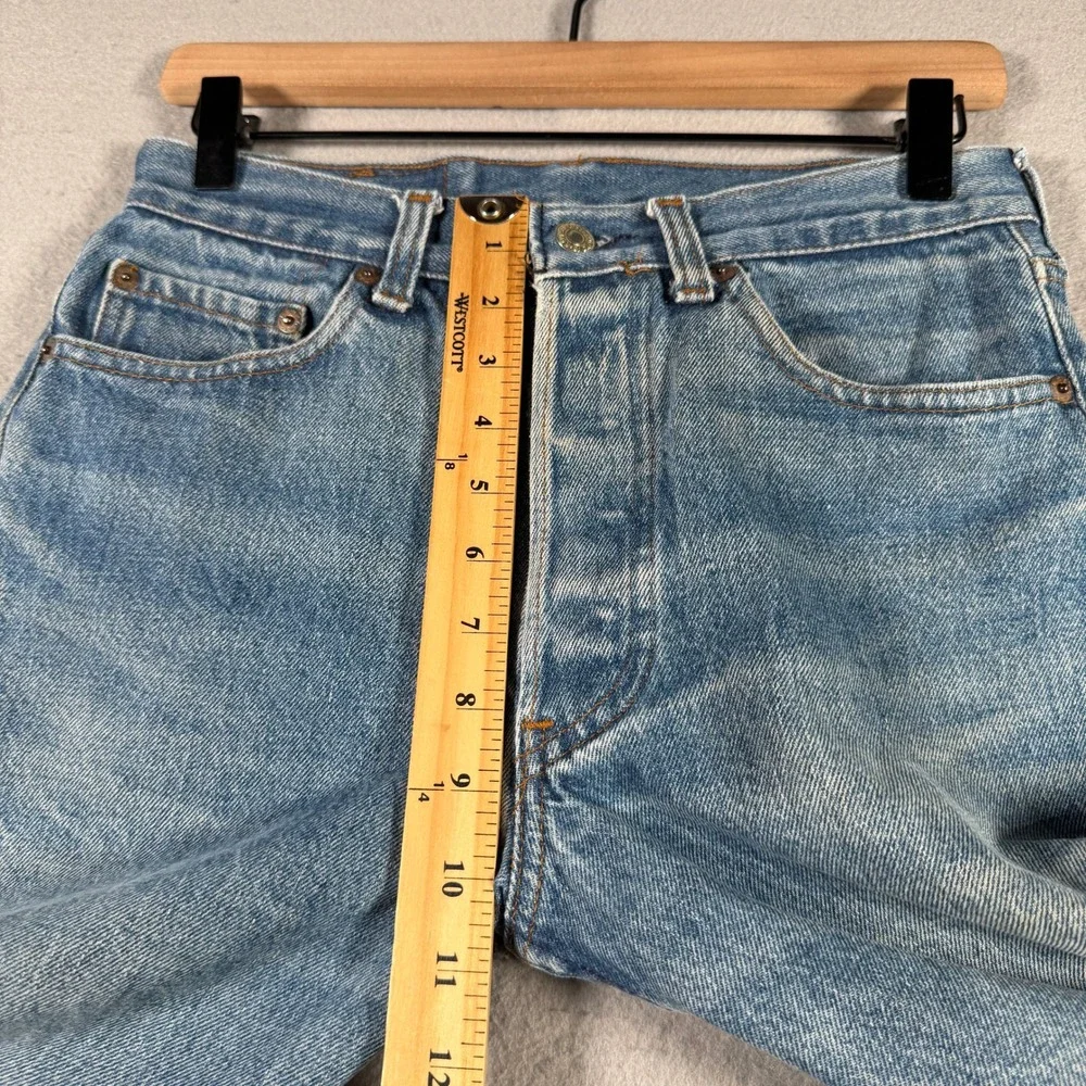 Vintage Levis 501 Light Wash Straight Leg Denim Jeans Blue 28x30 USA Made